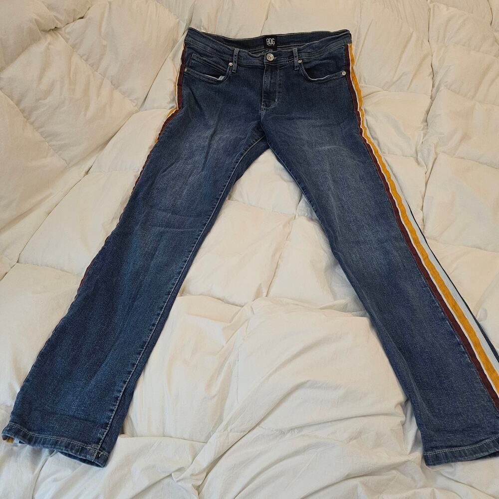 BDG Urban Outfitters Jeans Womens Approx 34x30 Blue Side Stripe Straight Leg